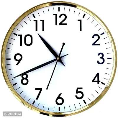 Designer Golden Plastic Analog Wall Clock