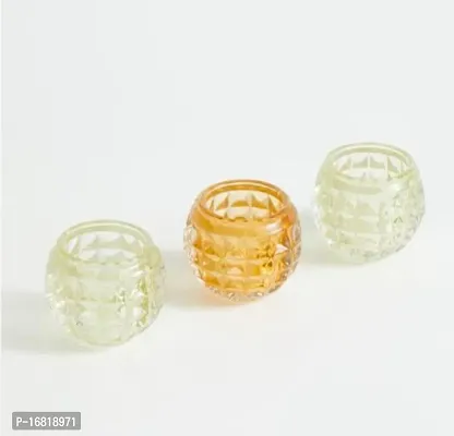 Pack Of 4 Glass Tealight Candle Holders