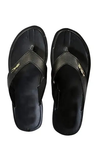 Men's Fashionable Synthetic Leather Slippers