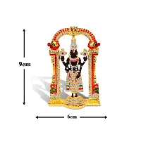 Stylewell Lord Tirupati Balaji/venkateswara/vyankatesh White Stone Darbar God Stand Idol (St-1309) Multicolor Metal for Home Decor/car Dashboard/mandir Pooja Murti/temple Puja/office Table Showpiece-thumb1