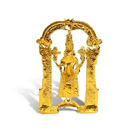 Stylewell Lord Tirupati Balaji/venkateswara/vyankatesh White Stone Darbar God Stand Idol (St-1309) Multicolor Metal for Home Decor/car Dashboard/mandir Pooja Murti/temple Puja/office Table Showpiece-thumb3