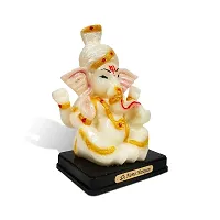 Stylewell Sitting Vighnaharta/ganpati/bappa Idol( Ganesh Pagadi /Model No-2164) Multicolor Unbreakable Radium God Stand for Home Decor/car Dashboard/mandir Pooja Murti/temple Puja/office Table Showpiece-thumb2