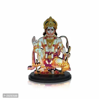 Stylewell Mdf Cutout Sitting Ashirwad Face Hanuman/bajrang Bali Wooden Sticker Statue Car-thumb0