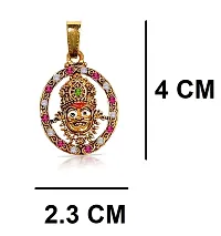 Stylewell JAR0528 Small Size Stainless Steel Oval Shape Hindu God Lord Shri Baba Khatu Shyam/Barbarika Head/Face Locket Pendant Necklace With Cotton Thread Dori-thumb1