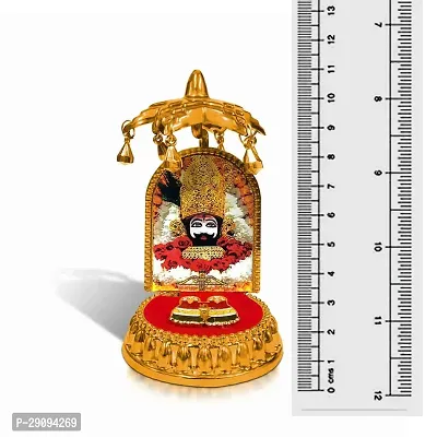 Stylewell Lord Khatu Shyam Baba/barbarik with Charan Paduka and Umbrella Chhatra God Idol-thumb5