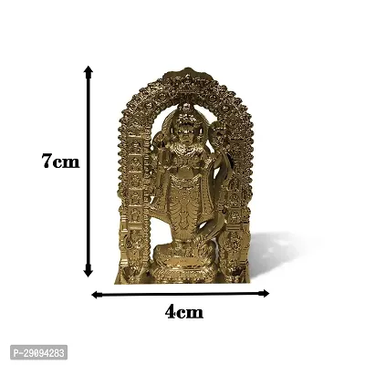 Stylewell Metalic Green Ram Lalla Idol Ayodhya Plastic Murti Statue God Stand Car Dashboard/divine Gifts-thumb3