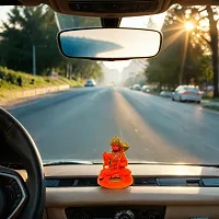 Stylewell Polyresin Sitting Bajrangbali Hanuman Blessing/ashirwad/reading Posture Car Dashboard-thumb4