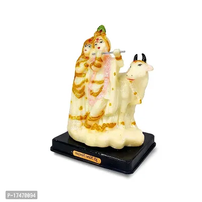 Stylewell Radium Statues Cow Radha Krishna/thakur Ji/govinda (Md:2036) Beautiful Idol Figurine Showpiece for Home Decoration, Gift Item  Car Dashboard-thumb5