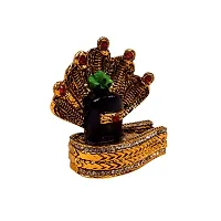 Stylewell Lord Shiv | Mahadev | Shivling Pindi Snake Idol (St-1328) Multicolor Metal God Stand Statue for Home/ Mandir/office Table Decor /Car Dashboard Murti Showpiece-thumb2