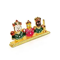 Stylewell Beads Lords Jagannath, Balaram  Subhadra Idol (St-2157) Multicolor Metal God Stand for Home Dcor/car Dashboard/mandir Pooja Murti/temple Puja/office Table Showpiece-thumb2