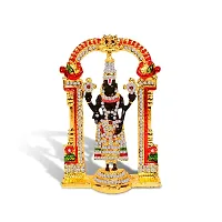 Stylewell Lord Tirupati Balaji/venkateswara/vyankatesh White Stone Darbar God Stand Idol (St-1309) Multicolor Metal for Home Decor/car Dashboard/mandir Pooja Murti/temple Puja/office Table Showpiece-thumb4