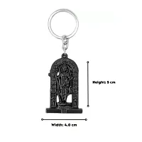 Stylewell Black Metal Ram Lalla With Black Color Ram Lalla Keychain-thumb1