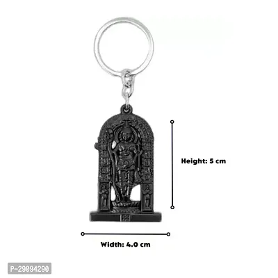 Stylewell Black Metal Ram Lalla With Black Color Ram Lalla Keychain-thumb2