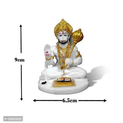 Stylewell Polyresin Sitting Bajrangbali Hanuman Blessing/ashirwad/reading Posture Car-thumb2