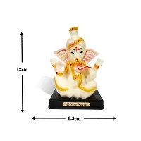 Stylewell Sitting Vighnaharta/ganpati/bappa Idol( Ganesh Pagadi /Model No-2164) Multicolor Unbreakable Radium God Stand for Home Decor/car Dashboard/mandir Pooja Murti/temple Puja/office Table Showpiece-thumb1