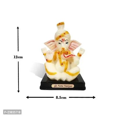 Stylewell Sitting Vighnaharta/ganpati/bappa Idol( Ganesh Pagadi /Model No-2164) Multicolor Unbreakable Radium God Stand for Home Decor/car Dashboard/mandir Pooja Murti/temple Puja/office Table Showpiece-thumb2