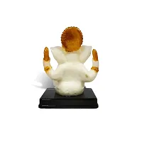 Stylewell Sitting Vighnaharta/ganpati/bappa Idol( Mukut Ganesha /Model No-2027) Multicolor Unbreakable Radium God Stand for Home Decor/car Dashboard/mandir Pooja Murti/temple Puja/office Table Showpiece-thumb3