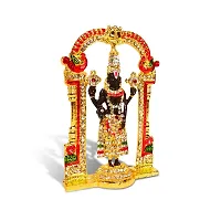 Stylewell Lord Tirupati Balaji/venkateswara/vyankatesh White Stone Darbar God Stand Idol (St-1309) Multicolor Metal for Home Decor/car Dashboard/mandir Pooja Murti/temple Puja/office Table Showpiece-thumb2