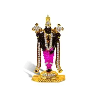 Stylewell Lord Venkateswara | Tirupati Balaji Idol (Krisnaya Balaji St-2182) Black Color Metal God Stand Statue for Home/ Mandir/office Table Decor /Car Dashboard Murti Showpiece-thumb4