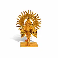 Stylewell Lord Sun Ganesha | Ganpati | Vighanharta Face Idol (St-1217) Multicolor Metal God Stand Statue for Home/ Mandir/office Table Decor /Car Dashboard Murti Showpiece-thumb3