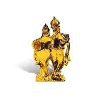 Stylewell Lord Radha Krishn / Krishna Standing Idol (St-509) Golden Antique Metal God Stand Statue for Home/ Mandir/office Table Decor /Car Dashboard Murti Showpiece-thumb3