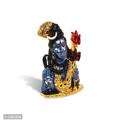 Stylewell Lord Shiv| Mahadev|bhima Shanker| Idol (St-2072) Multicolor Metal God Stand Statue for Home/ Mandir/office Table Decor /Car Dashboard Murti Showpiece-thumb3