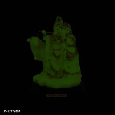 Stylewell Radium Statues Cow Radha Krishna/thakur Ji/govinda (Md:2036) Beautiful Idol Figurine Showpiece for Home Decoration, Gift Item  Car Dashboard-thumb3