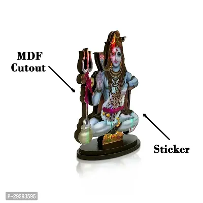 Stylewell Mdf Cutout Shiv/mahadev/bholebaba/mahakal 2d Wooden Sticker Statue God Stand-thumb2