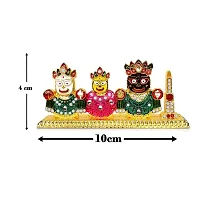 Stylewell Beads Lords Jagannath, Balaram  Subhadra Idol (St-2157) Multicolor Metal God Stand for Home Dcor/car Dashboard/mandir Pooja Murti/temple Puja/office Table Showpiece-thumb1