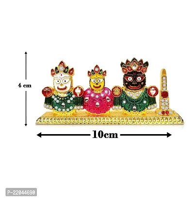 Stylewell Beads Lords Jagannath, Balaram  Subhadra Idol (St-2157) Multicolor Metal God Stand for Home Dcor/car Dashboard/mandir Pooja Murti/temple Puja/office Table Showpiece-thumb2