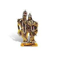 Stylewell Lord Radha Krishn / Krishna Standing Idol (St-509) Golden Antique Metal God Stand Statue for Home/ Mandir/office Table Decor /Car Dashboard Murti Showpiece-thumb4