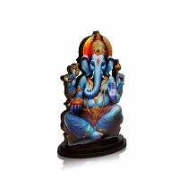 Stylewell Mdf Cutout Ganpati/ganesha/vighanharta Wooden Sticker Statue Car Dashboard Stand-thumb4