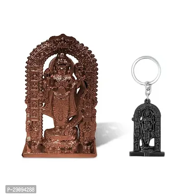 Stylewell Copper Metal Ram Lalla With Black Color Ram Lalla Keychain-thumb0