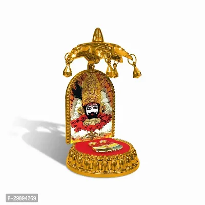 Stylewell Lord Khatu Shyam Baba/barbarik with Charan Paduka and Umbrella Chhatra God Idol-thumb2