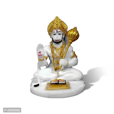 Stylewell Polyresin Sitting Bajrangbali Hanuman Blessing/ashirwad/reading Posture Car-thumb0