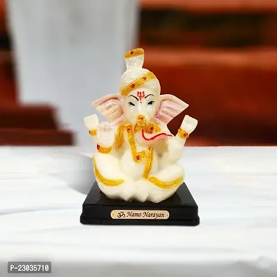 Stylewell Sitting Vighnaharta/ganpati/bappa Idol( Ganesh Pagadi /Model No-2164) Multicolor Unbreakable Radium God Stand for Home Decor/car Dashboard/mandir Pooja Murti/temple Puja/office Table Showpiece