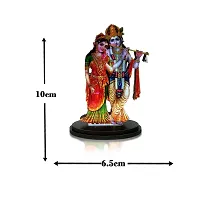 Stylewell Mdf Cutout Standing Lord Radha Krishna with Flute/basuri Wooden Sticker Statue-thumb2