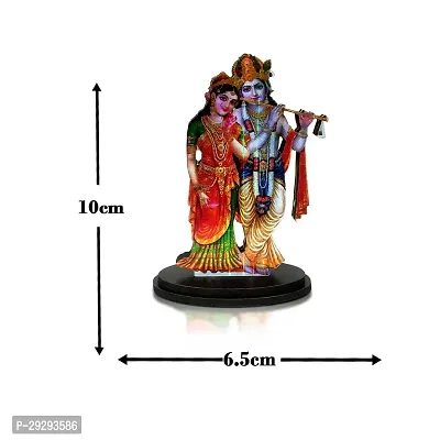 Stylewell Mdf Cutout Standing Lord Radha Krishna with Flute/basuri Wooden Sticker Statue-thumb3