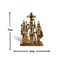 Stylewell New Ram Darbar Idol (Ram Darbar St-1861) Golden Antique Metal God Stand Statue for Home/ Mandir/office Table Decor /Car Dashboard Murti Showpiece-thumb1