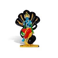 Stylewell Lord Kahna | Krishn | Sheshnaag Krishna Idol (St-1092) Multicolor Metal God Stand Statue for Home/ Mandir/office Table Decor /Car Dashboard Murti Showpiece-thumb4