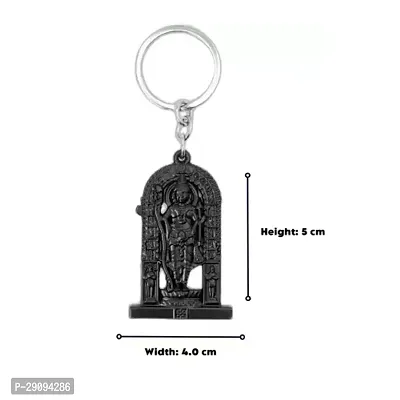 Stylewell MDF Cutout Ram Lalla Wooden Sticker With Metal Ram Lalla Keychain-thumb2