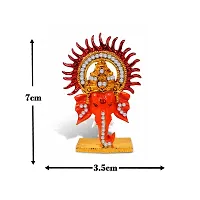 Stylewell Lord Sun Ganesha | Ganpati | Vighanharta Face Idol (St-1217) Multicolor Metal God Stand Statue for Home/ Mandir/office Table Decor /Car Dashboard Murti Showpiece-thumb1