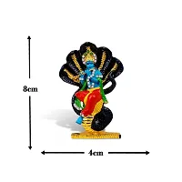 Stylewell Lord Kahna | Krishn | Sheshnaag Krishna Idol (St-1092) Multicolor Metal God Stand Statue for Home/ Mandir/office Table Decor /Car Dashboard Murti Showpiece-thumb1