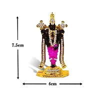 Stylewell Lord Venkateswara | Tirupati Balaji Idol (Krisnaya Balaji St-2182) Black Color Metal God Stand Statue for Home/ Mandir/office Table Decor /Car Dashboard Murti Showpiece-thumb1