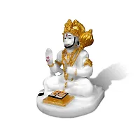 Stylewell Polyresin Sitting Bajrangbali Hanuman Blessing/ashirwad/reading Posture Car-thumb1