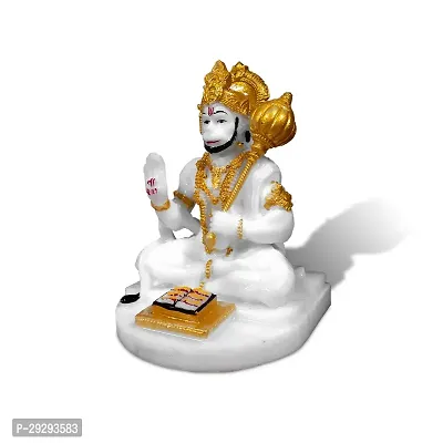 Stylewell Polyresin Sitting Bajrangbali Hanuman Blessing/ashirwad/reading Posture Car-thumb2