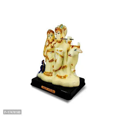 Stylewell Multicolor Bhakti God Radium Unbreakable (2132) Lord Cow Radha Krishna Idol Home and Office Decoration Showpiece-thumb5