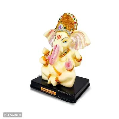 Stylewell Shree Lord Ganesha Radium Statues Ganesh Ganpati (Md:2028) Beautiful Idol Showpiece for Home Decoration, Gift Item  Car Dashboard-thumb5