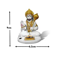 Stylewell Polyresin Sitting Bajrangbali Hanuman Blessing/ashirwad/reading Posture Car-thumb3