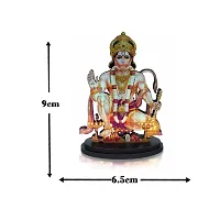 Stylewell Mdf Cutout Sitting Ashirwad Face Hanuman/bajrang Bali Wooden Sticker Statue Car-thumb2